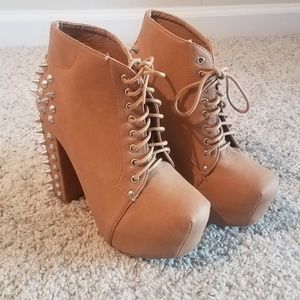 Women's Spiked Heeled Booties